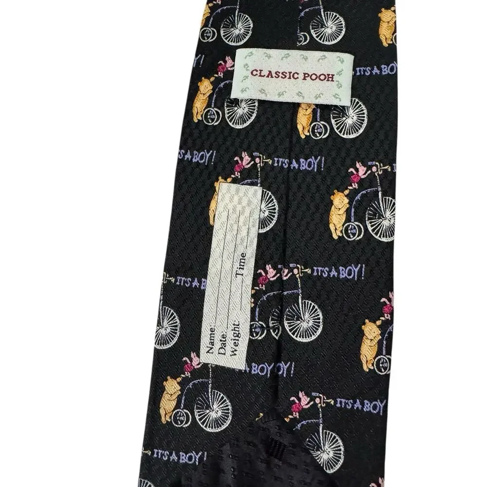 Disney Classic Pooh Piglet It’s A Boy Vintage Necktie Winnie The Pooh